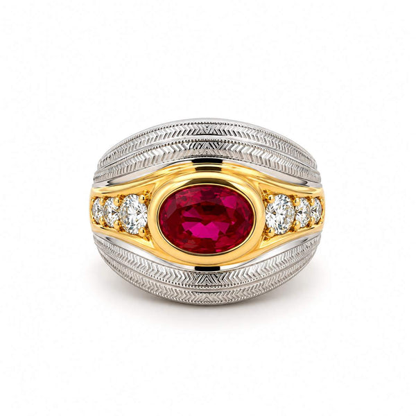 Oval Ruby Fashion Ring