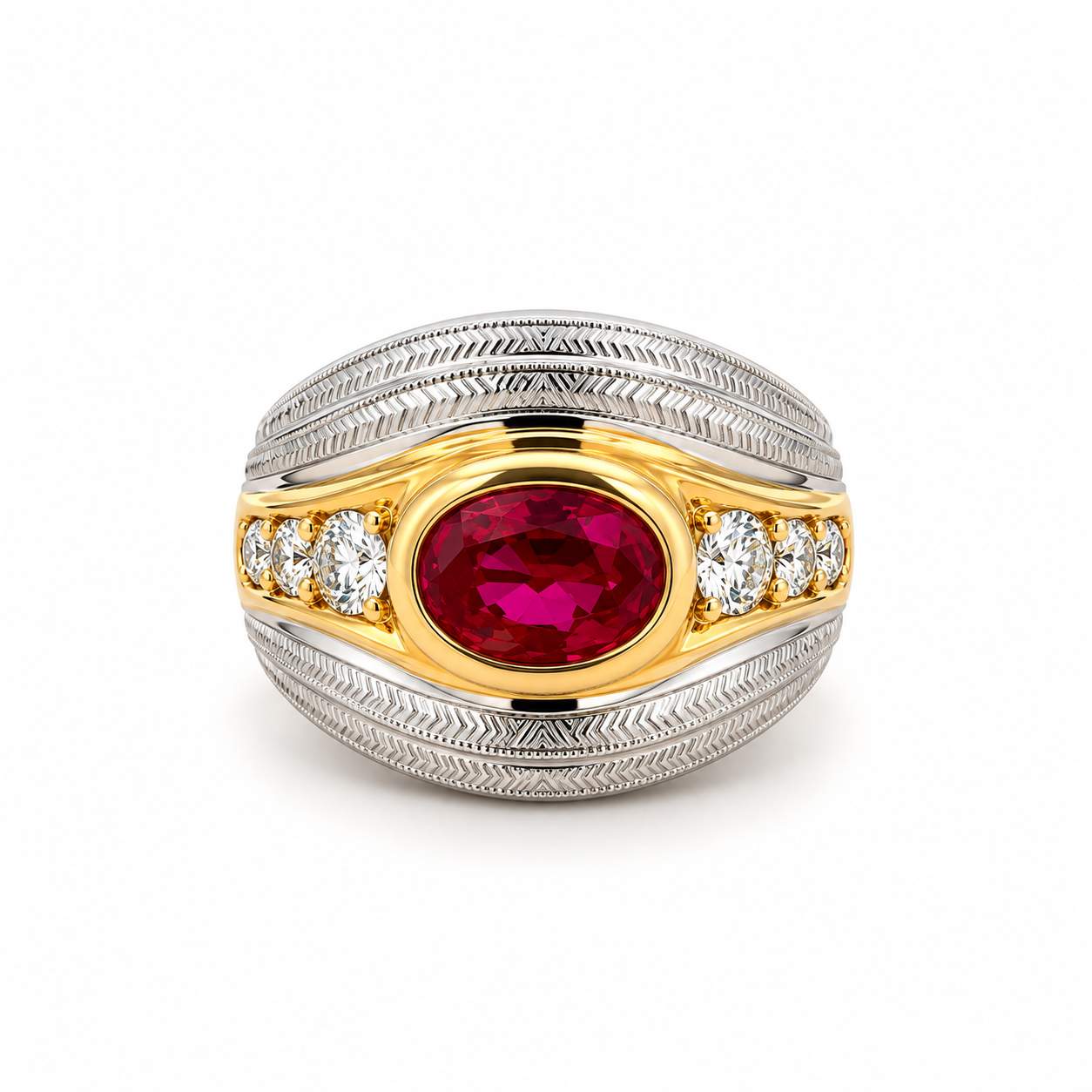 Oval Ruby Fashion Ring
