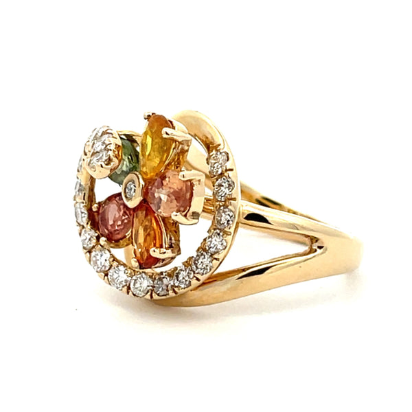 Flower Sapphire Fashion Ring Provident Jewelery