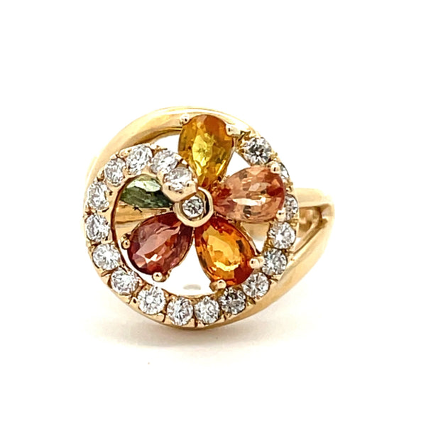 Flower Sapphire Fashion Ring Provident Jewelery