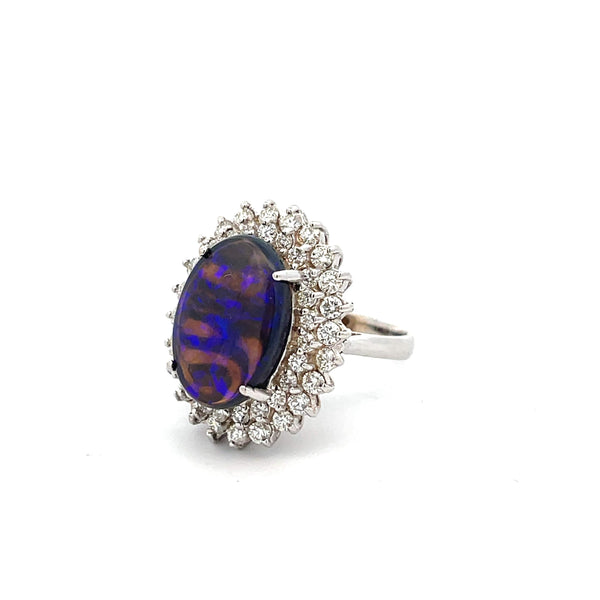 Opal & Diamond Ring