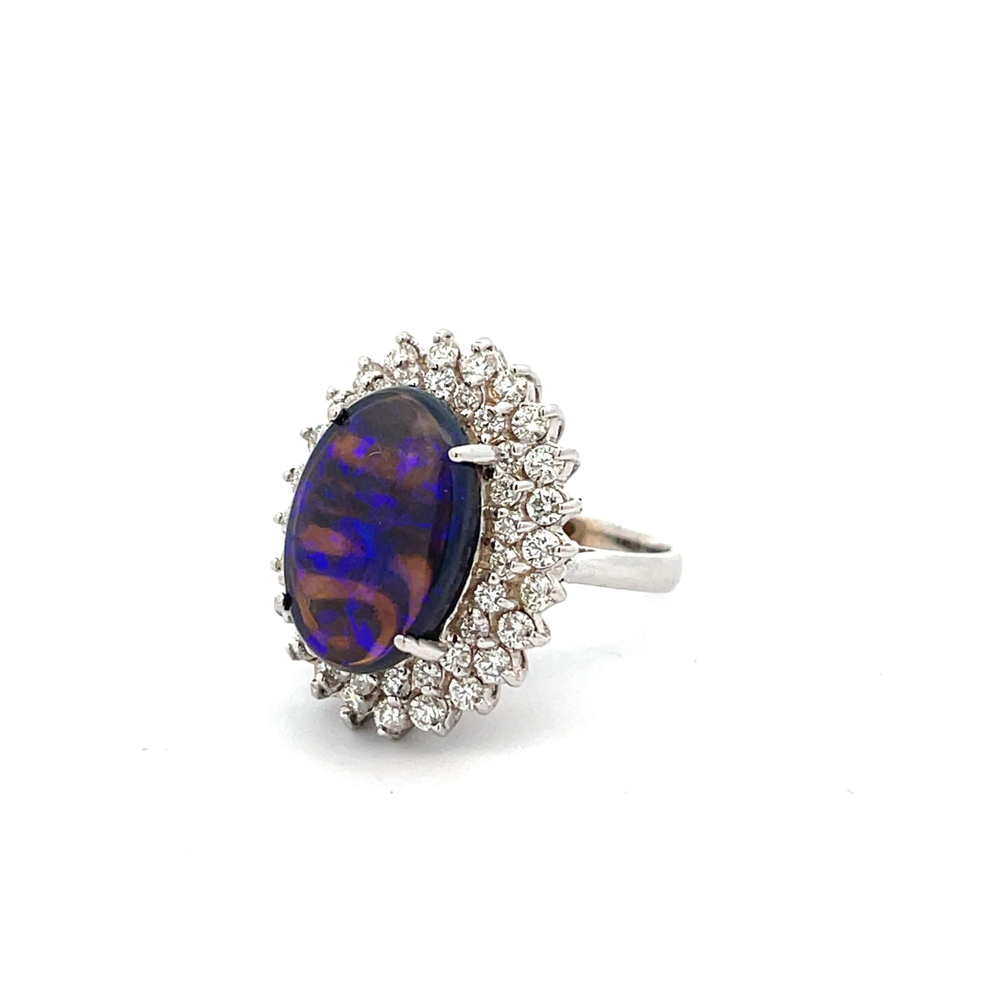 Opal & Diamond Ring
