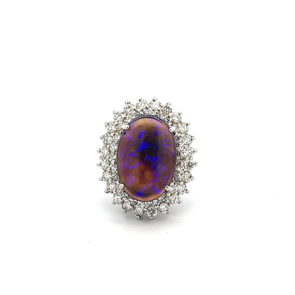 Opal & Diamond Ring