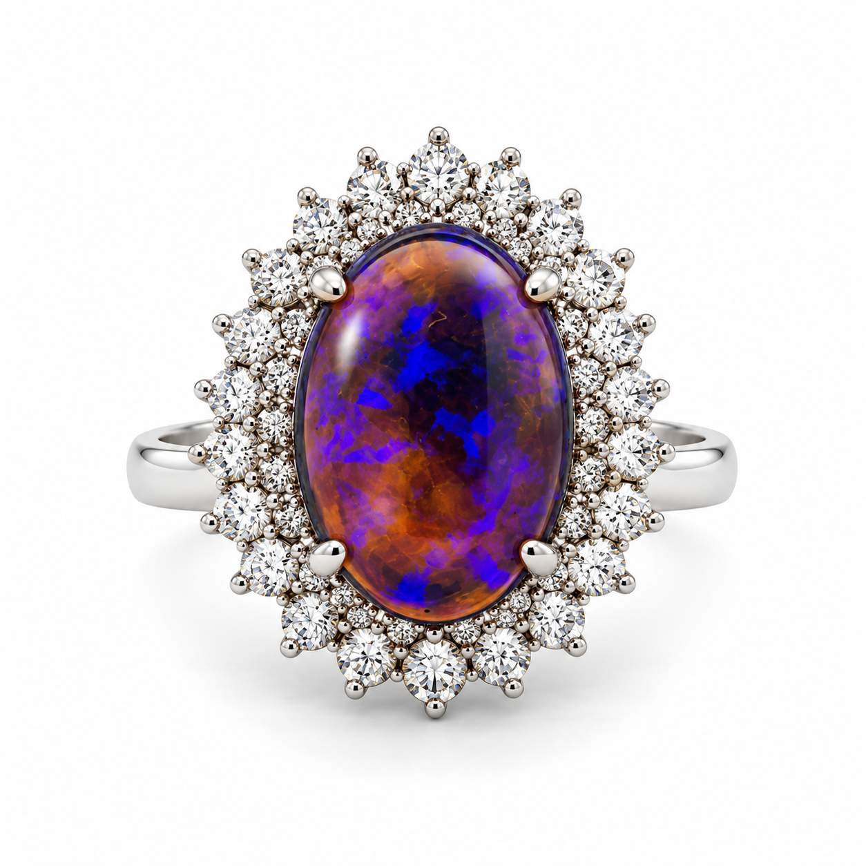 Opal & Diamond Ring