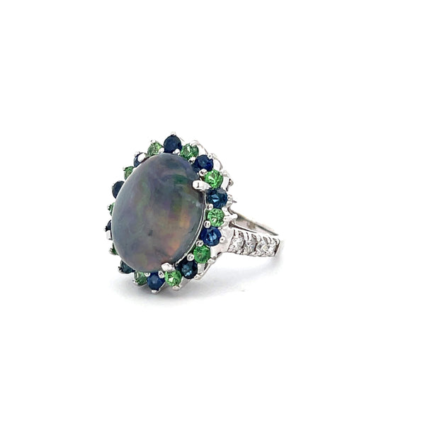 Opal & Sapphire Ring