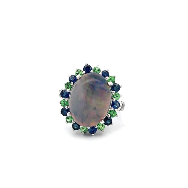Opal & Sapphire Ring