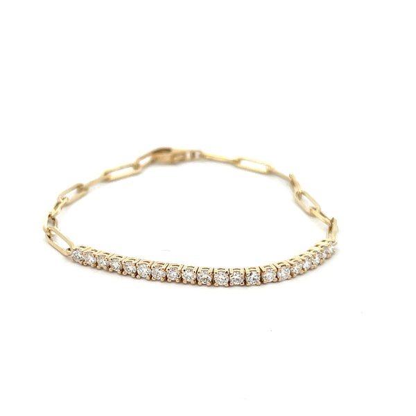 Diamond Paperclip Bracelet