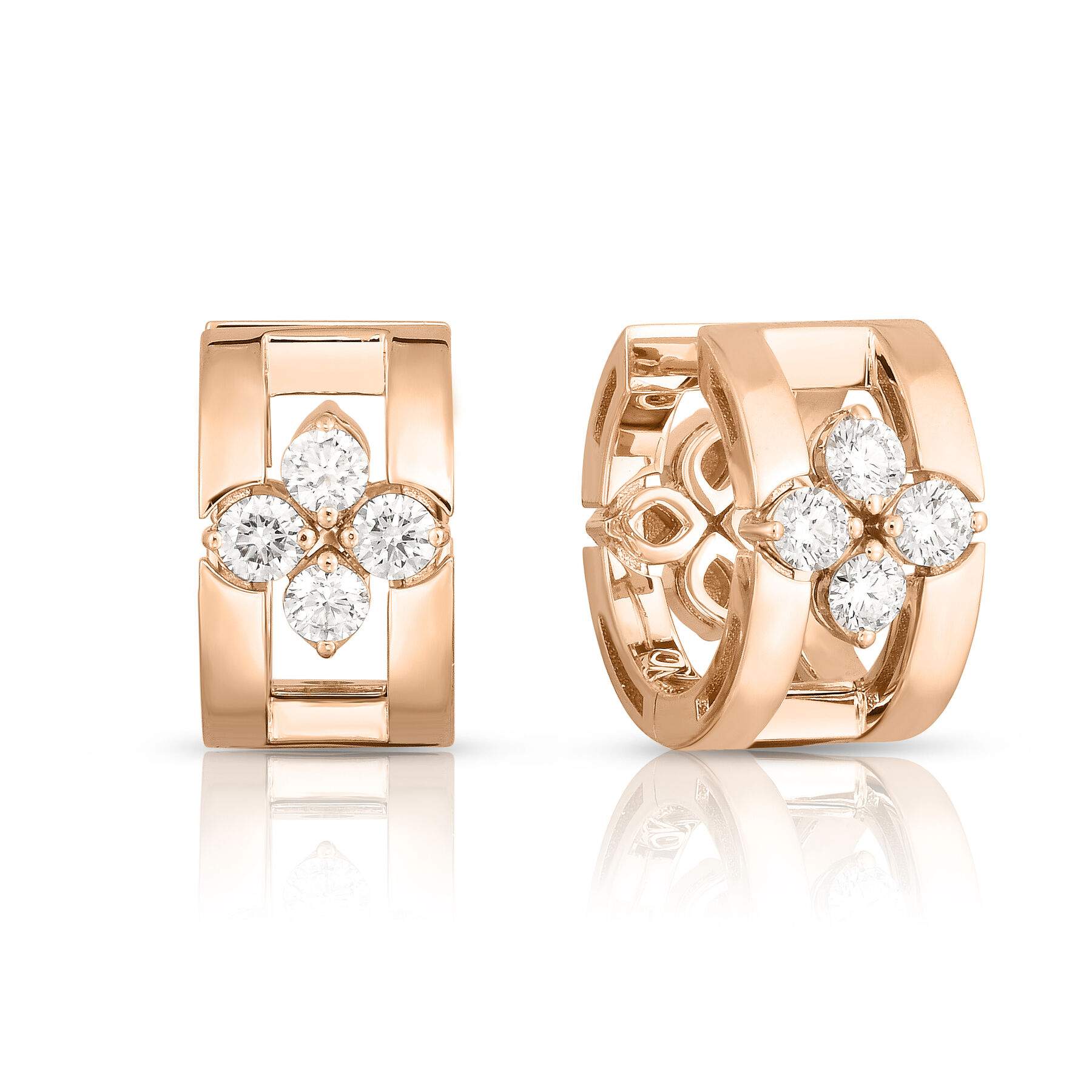 Roberto Coin Love In Verona Open Frame Hoop Earrings