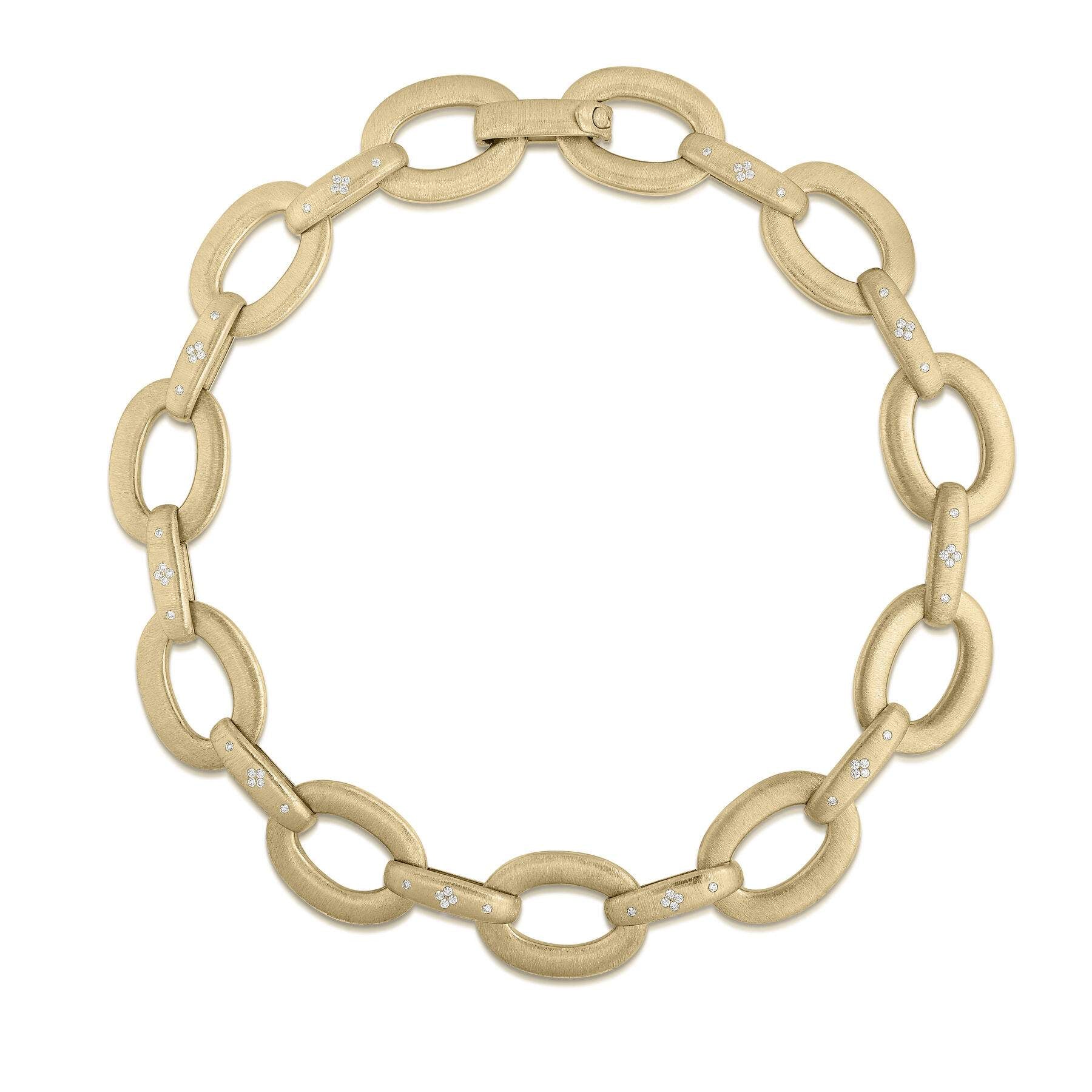 Roberto Coin Duchessa Satin-Finish Oval Link Necklace
