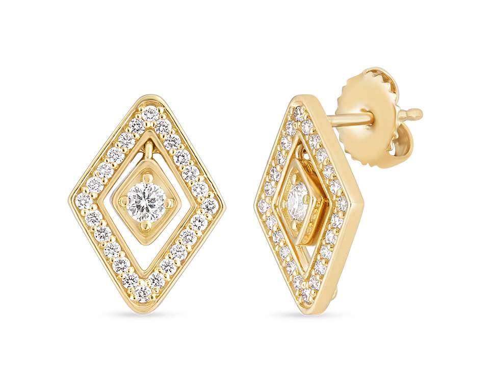 Roberto Coin Diamante Stud Earrings