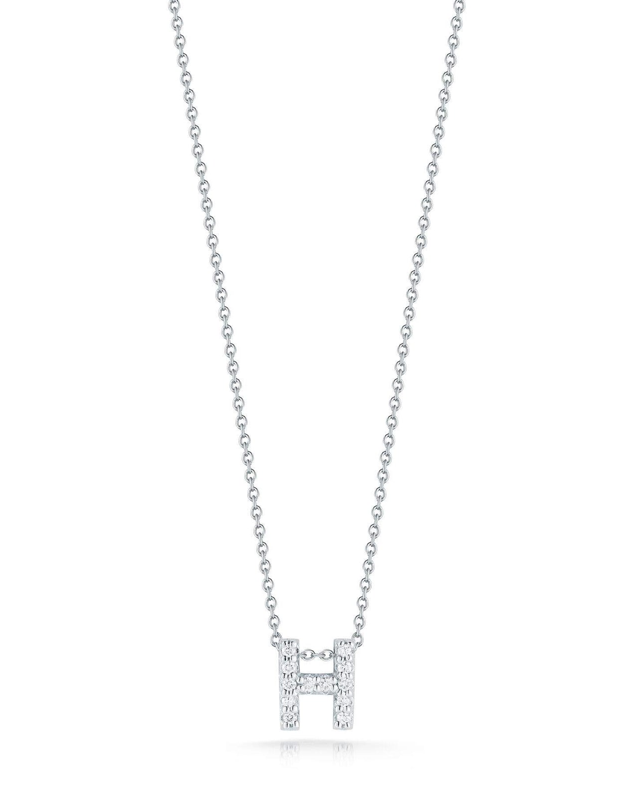 Roberto Coin Tiny Treasure Love Letter "H" Pendant Necklace