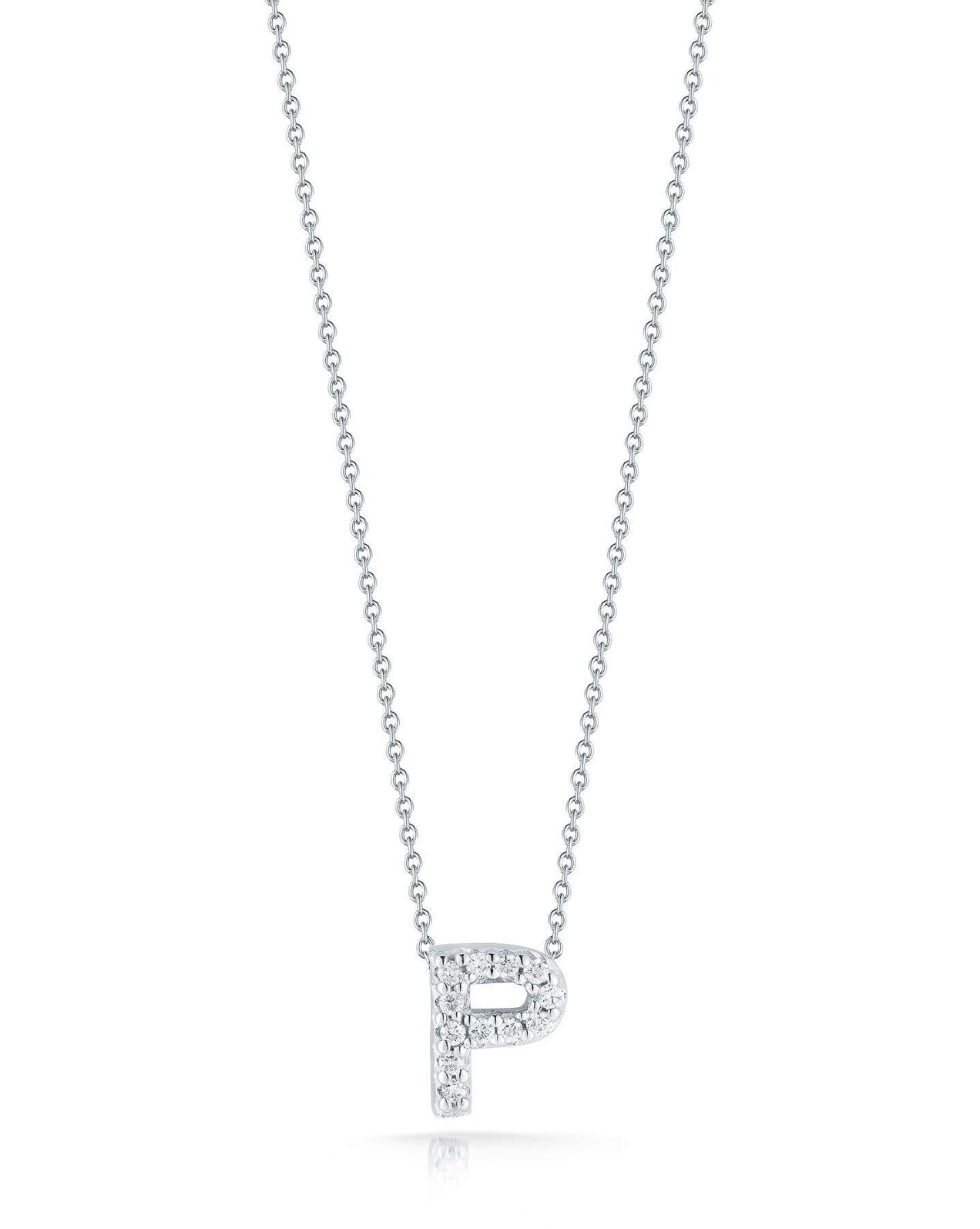 Roberto Coin Tiny Treasure Love Letter "P" Pendant Necklace