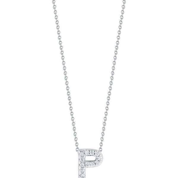 Roberto Coin Tiny Treasure Love Letter "P" Pendant Necklace