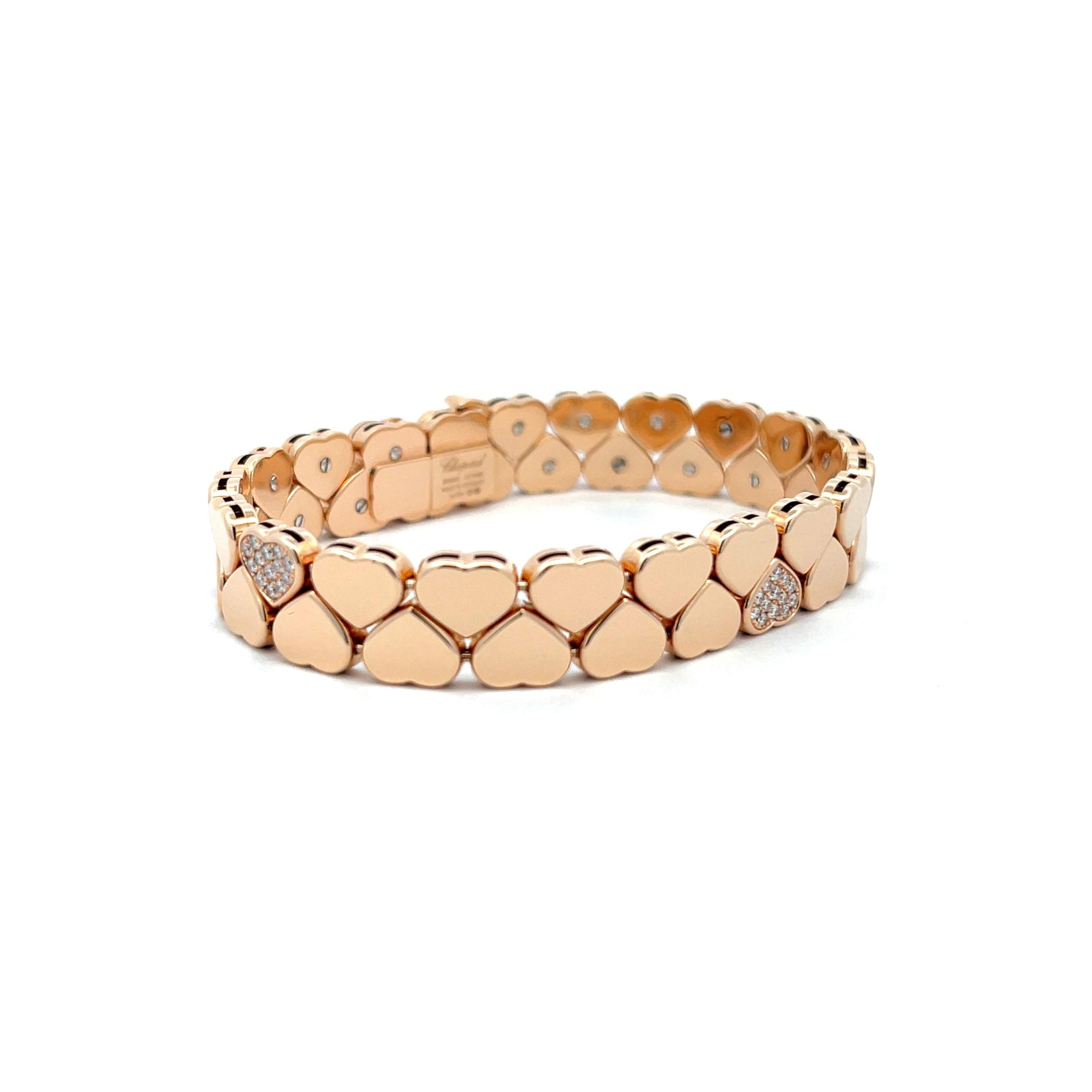 Chopard 2 Row Happy Hearts Bracelet