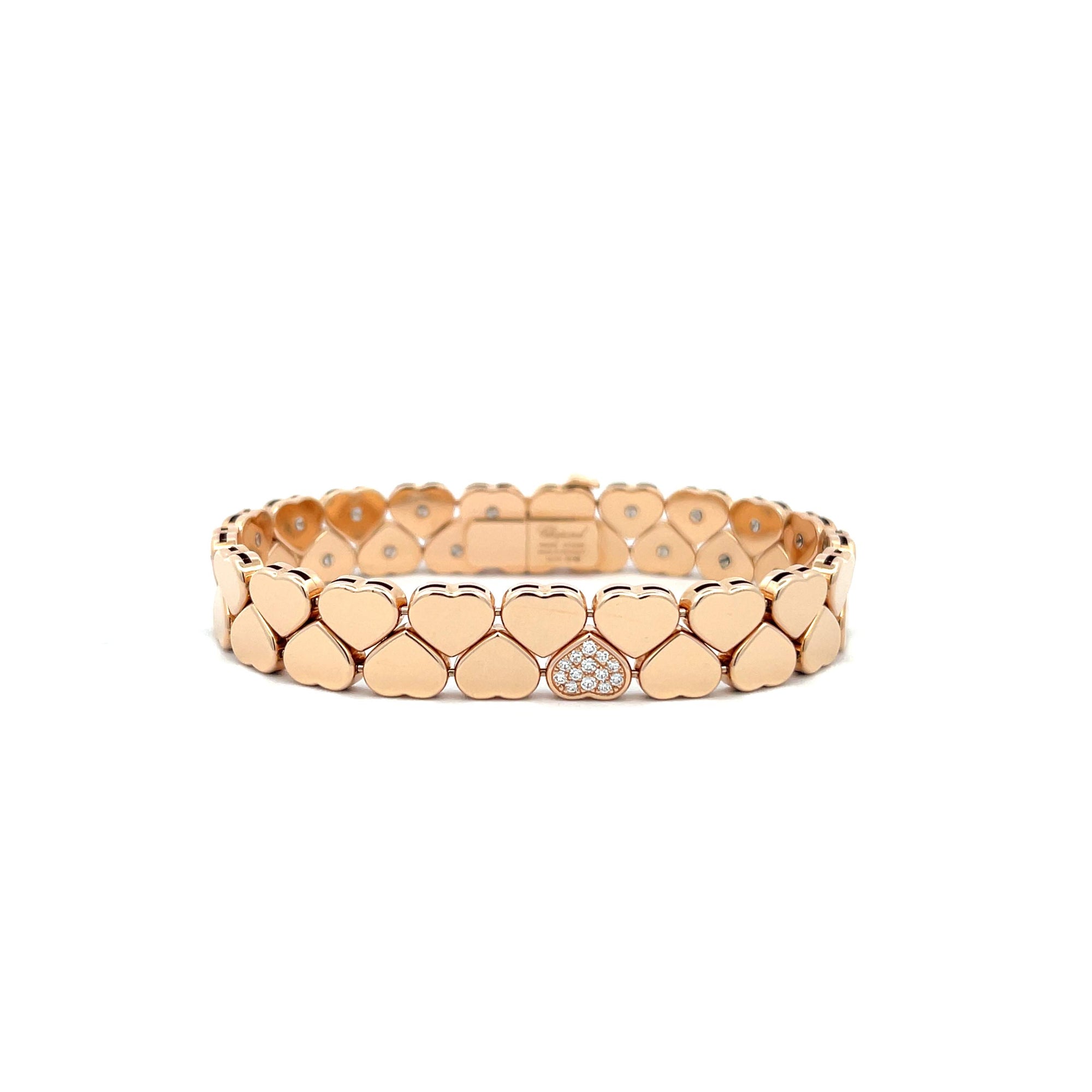 Chopard 2 Row Happy Hearts Bracelet