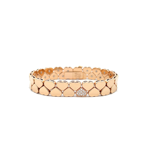 Chopard 2 Row Happy Hearts Bracelet