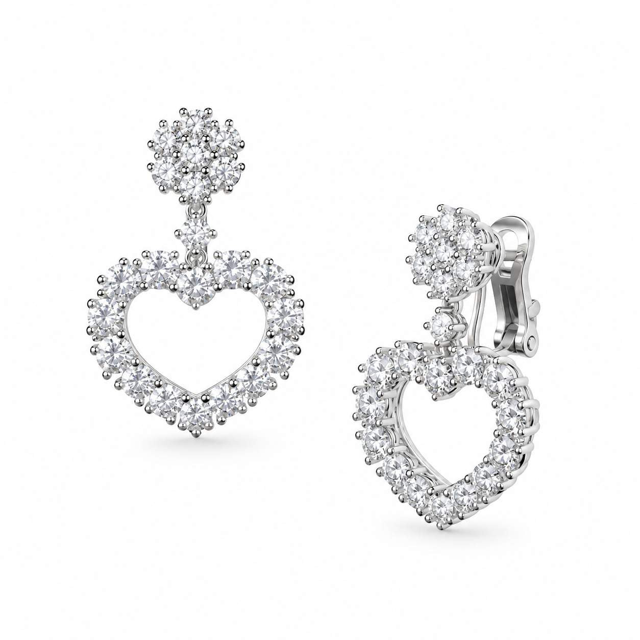 Chopard L'Heure Du Diamant Heart Ear Clips