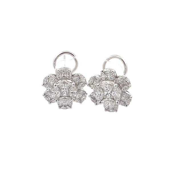 Flower Diamond Earrings Provident Jewelery