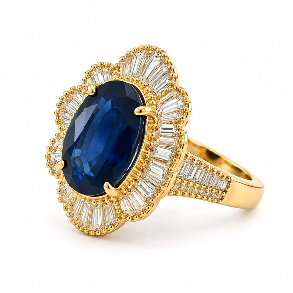 Sapphire And Diamond Ring