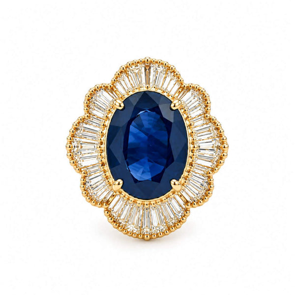 Sapphire And Diamond Ring