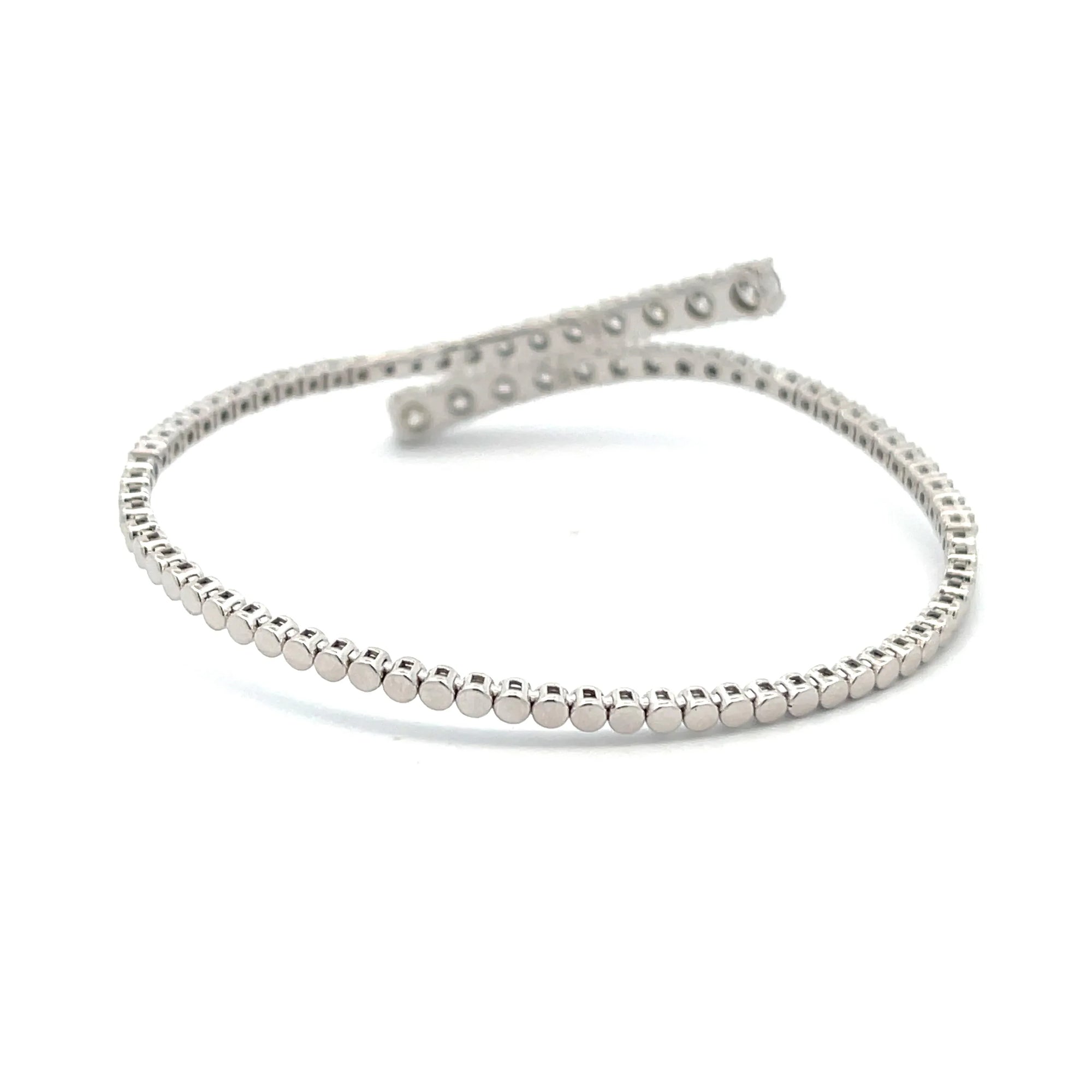 Diamond Crisscross Bypass Bangle