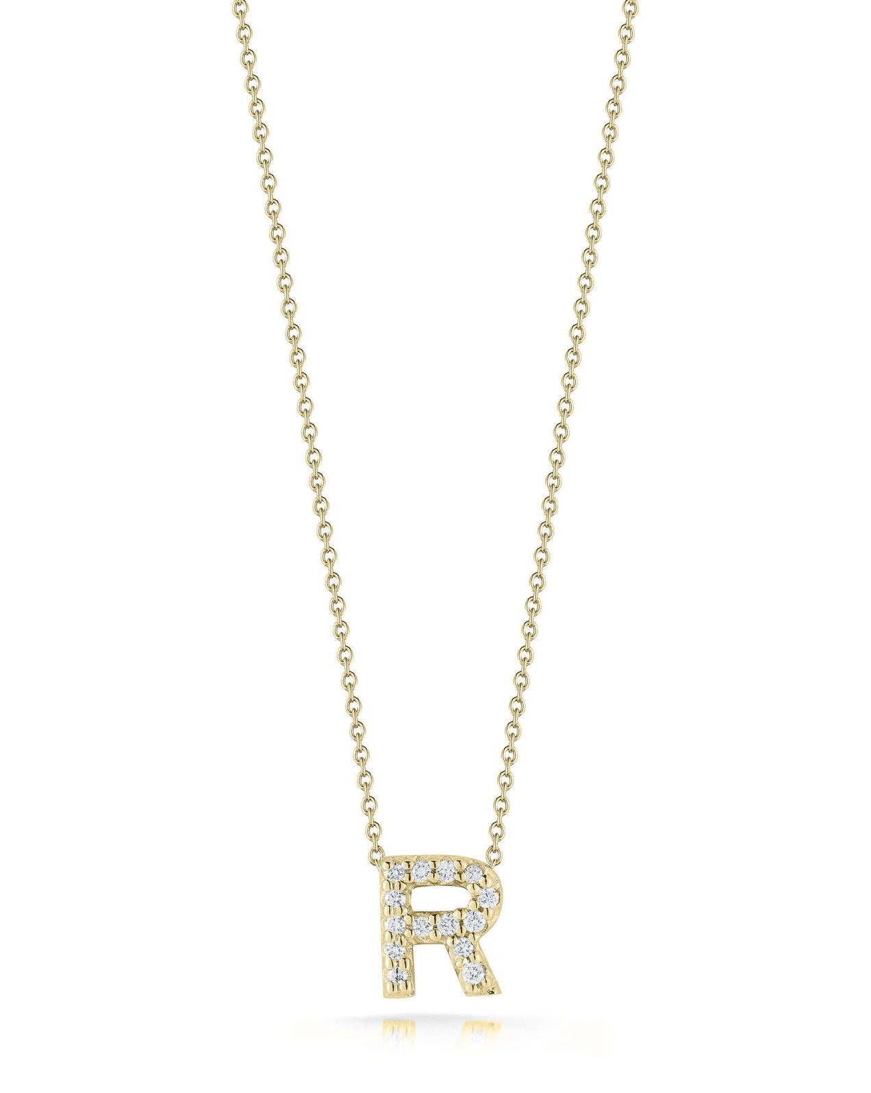 Roberto Coin Tiny Treasure Love Letter "R" Pendant Necklace