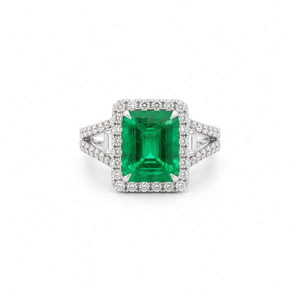 Emerald And Diamond Ring