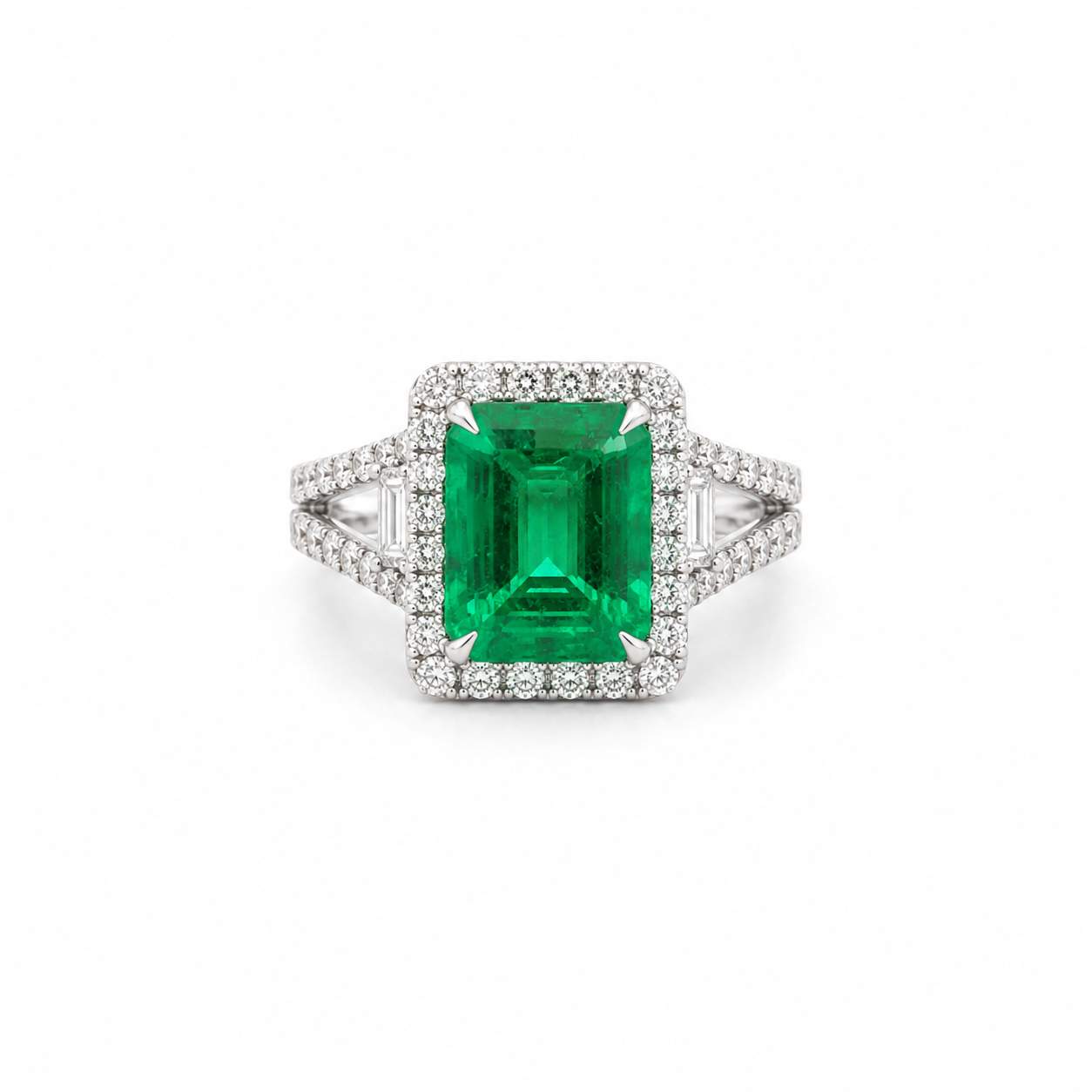 Emerald And Diamond Ring