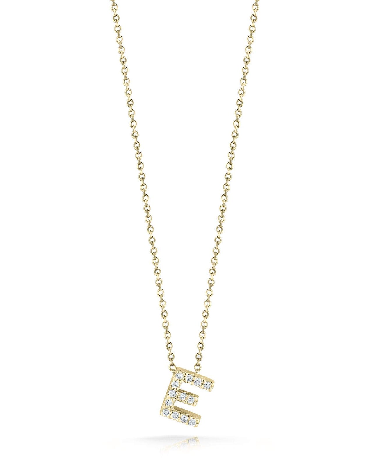 Roberto Coin Tiny Treasure Love Letter "E" Pendant Necklace