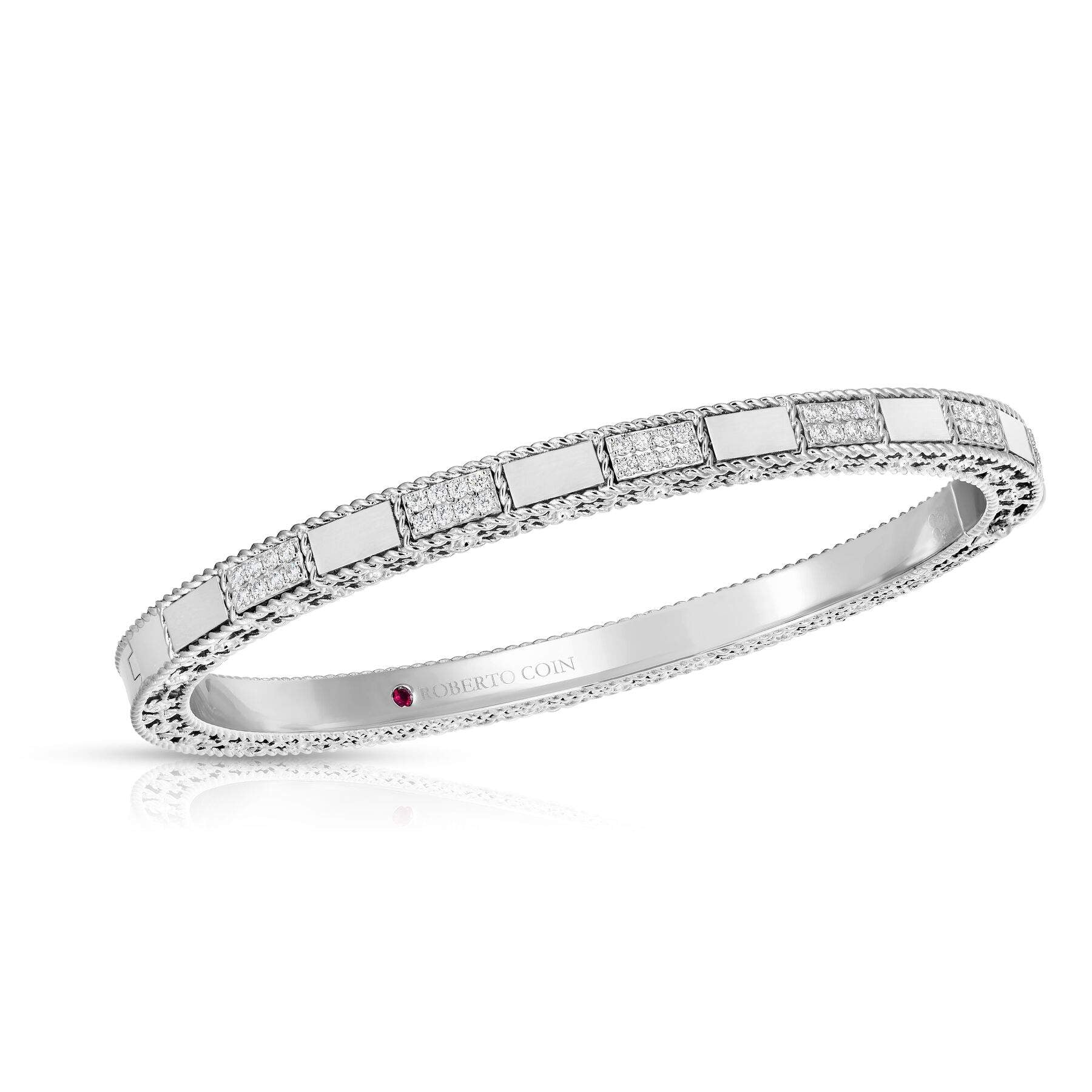 Roberto Coin Art Deco Mosaic Alternating Bangle
