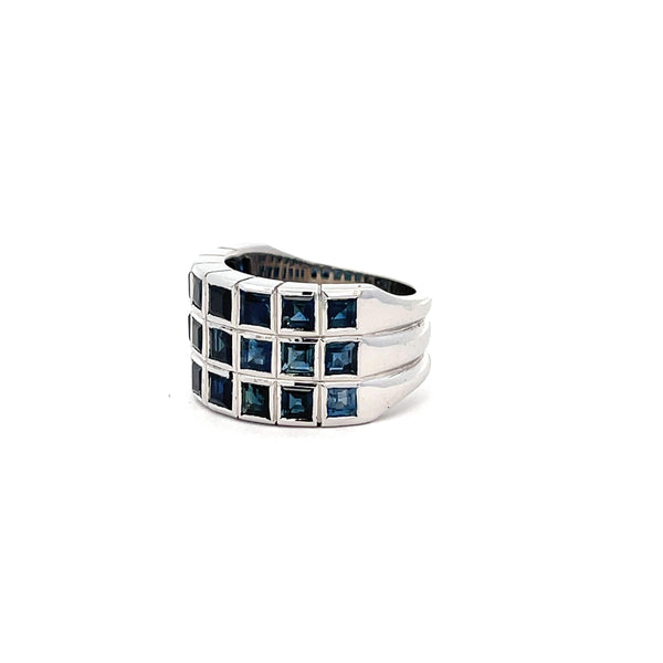 Gregorio Three Row Sapphire Band