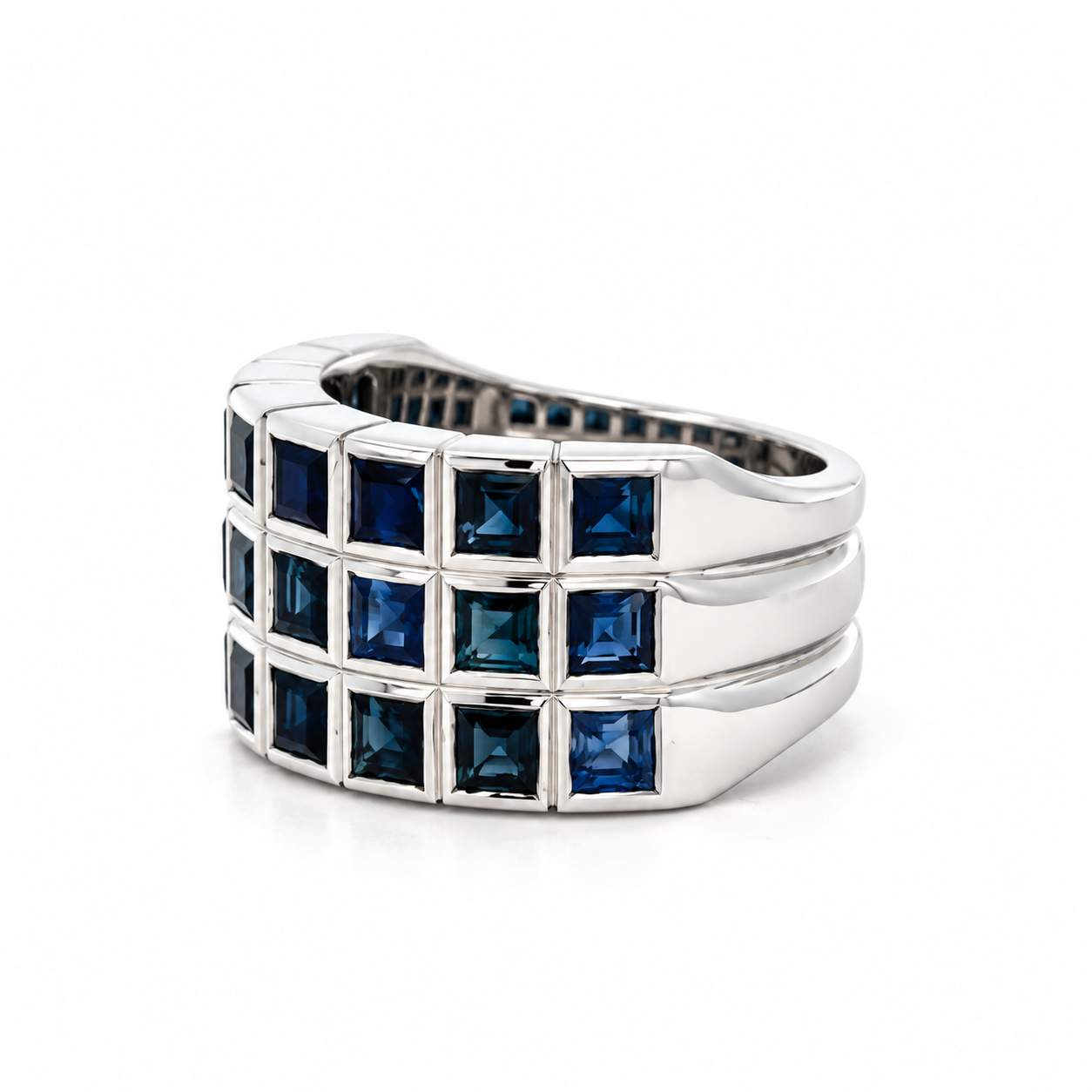 Gregorio Three Row Sapphire Band