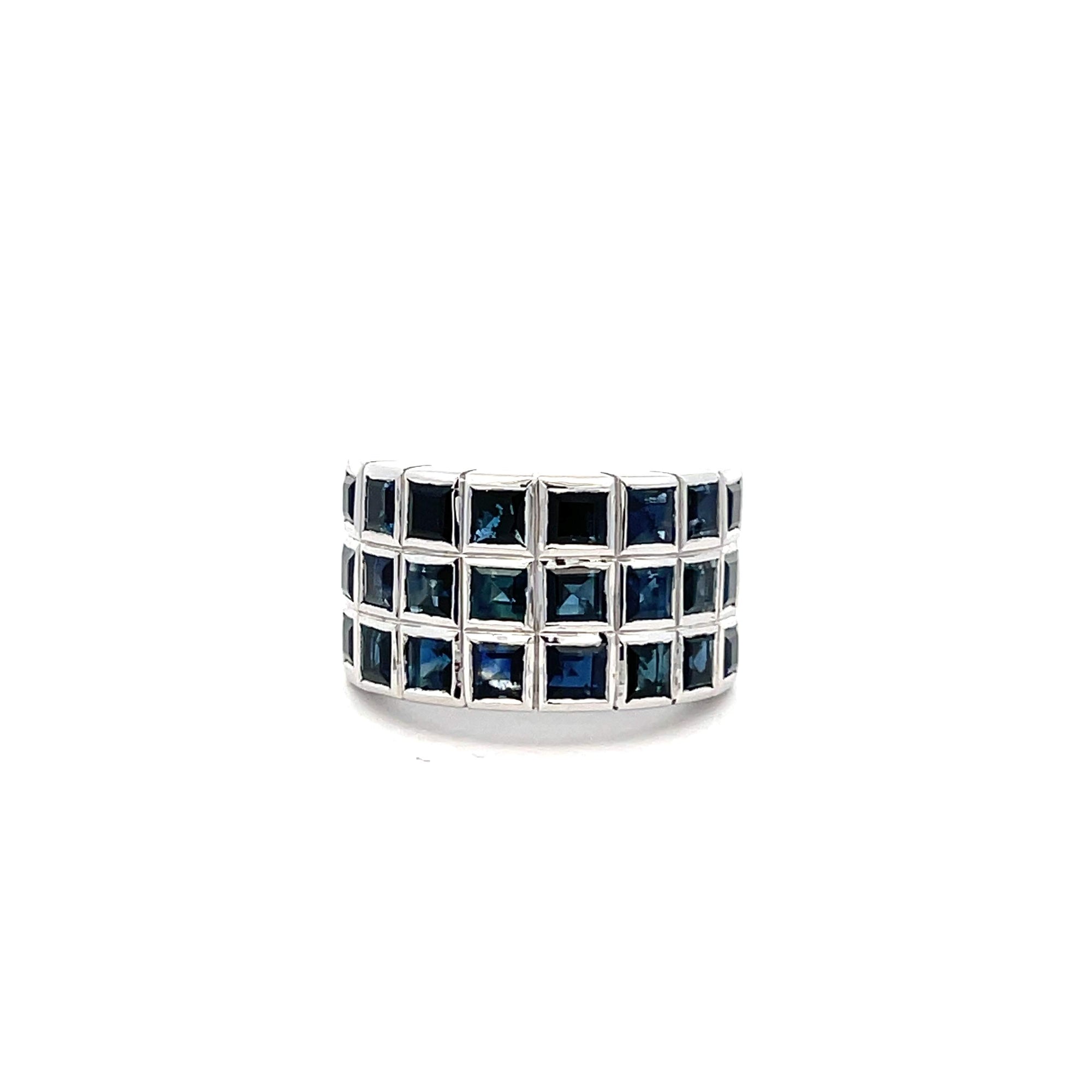 Gregorio Three Row Sapphire Band