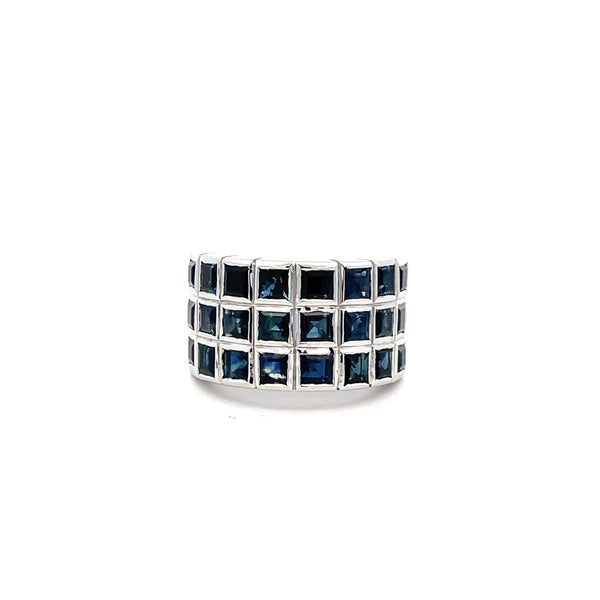 Gregorio Three Row Sapphire Band