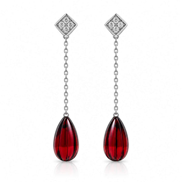 Gregorio Garnet Drop Dangle Earrings