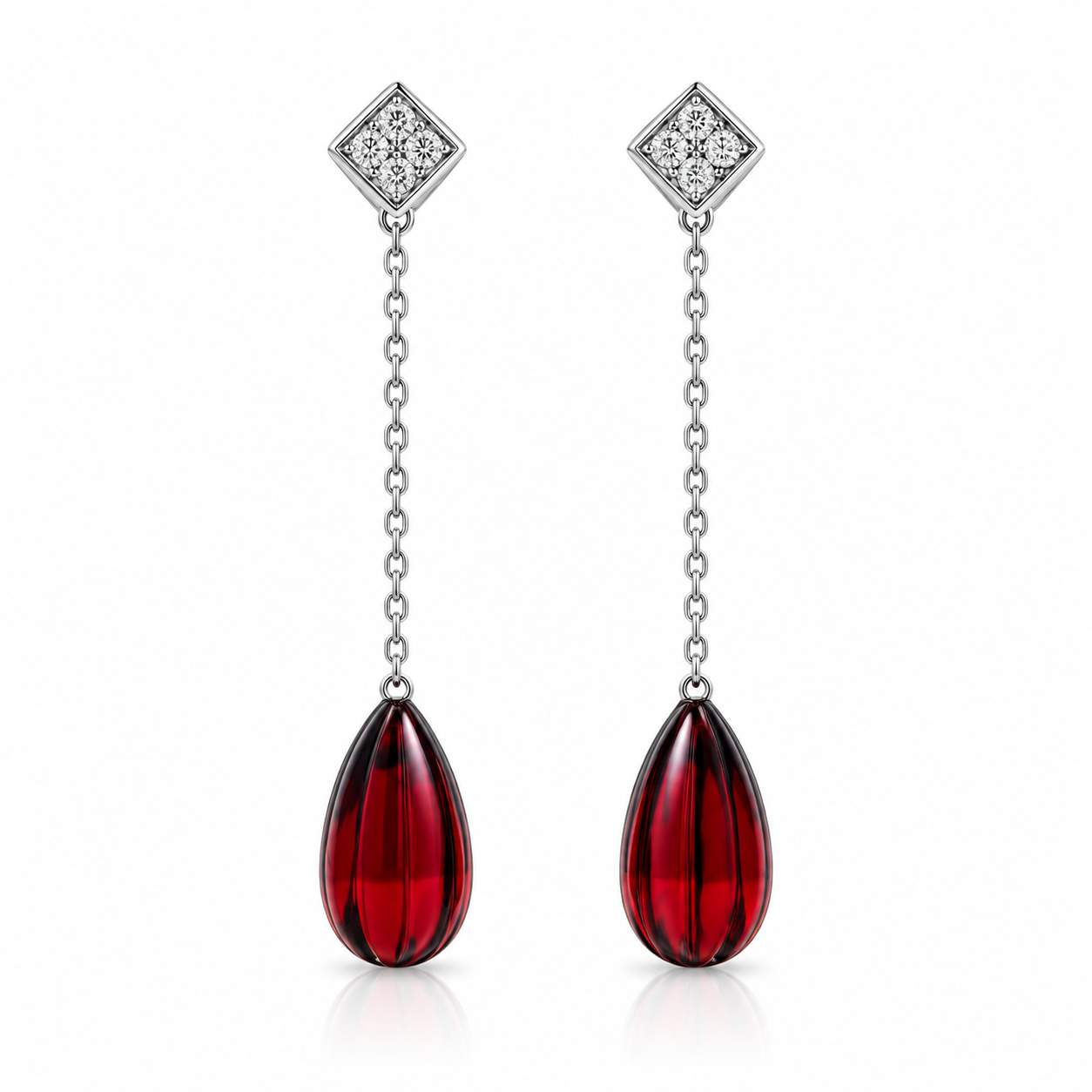 Gregorio Garnet Drop Dangle Earrings