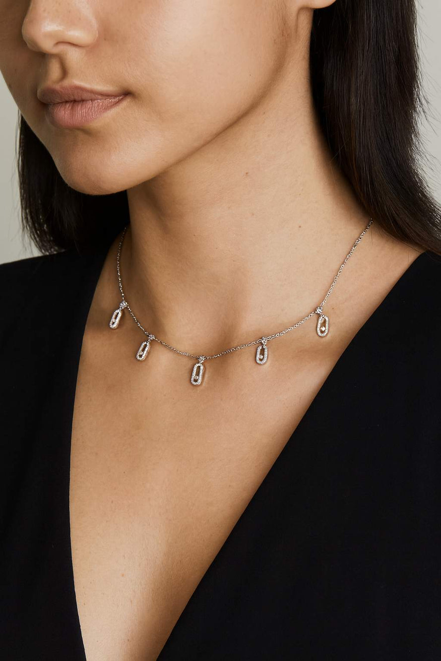 Messika Move Uno Pave Drop Pendant Choker