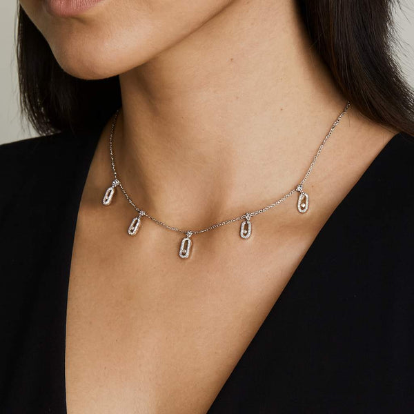 Messika Move Uno Pave Drop Pendant Choker