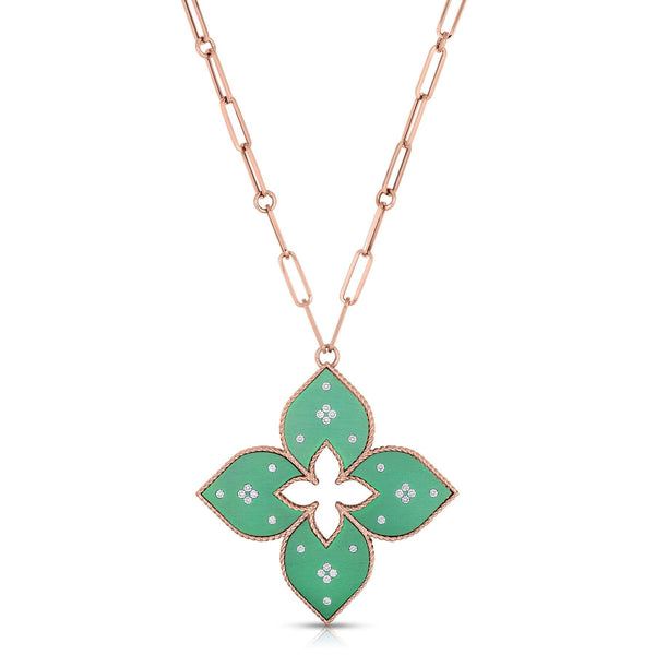 Roberto Coin Venetian Princess Large Flower Long Necklace
