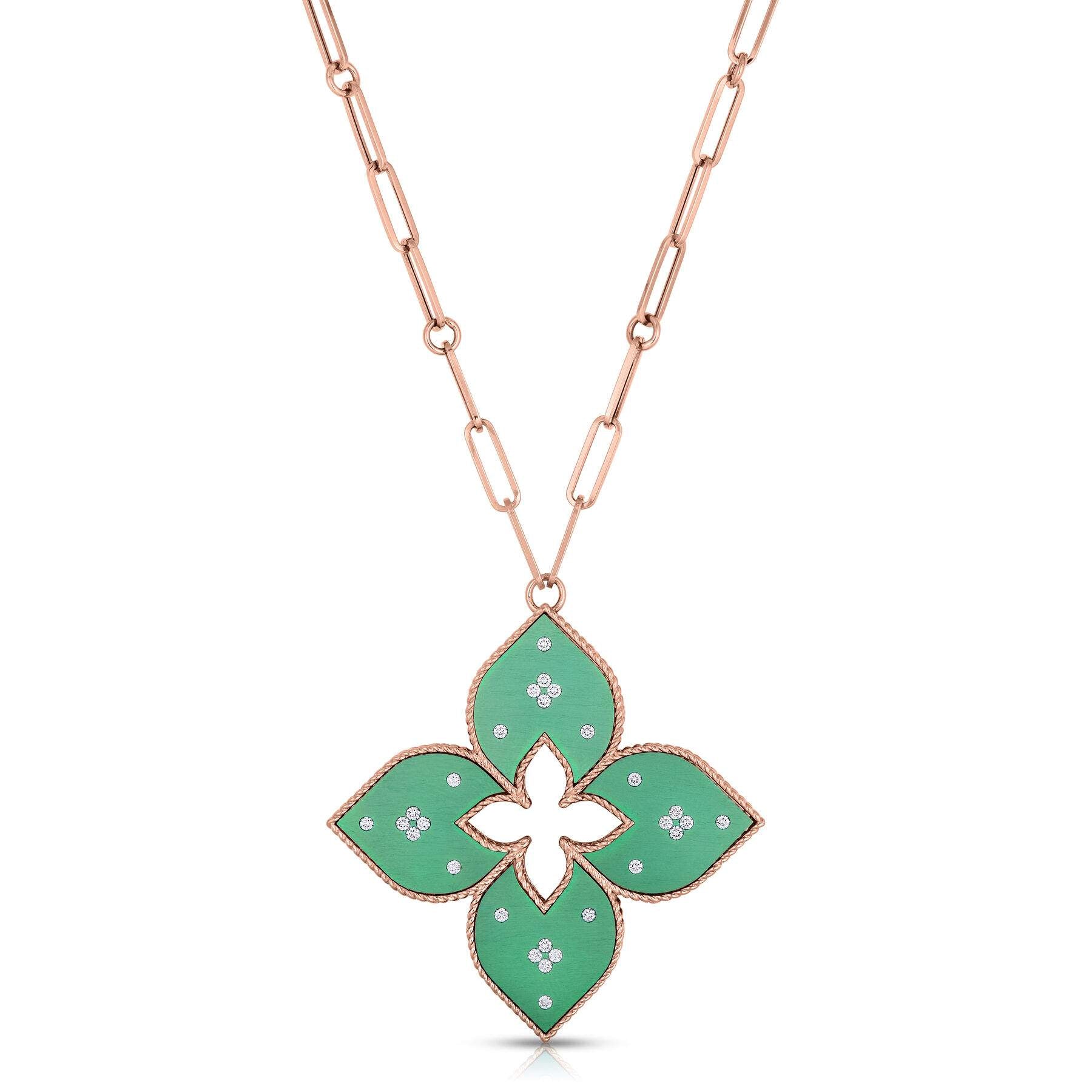 Roberto Coin Venetian Princess Large Flower Long Necklace
