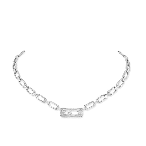 Messika Move Link Full Pave Diamond Necklace