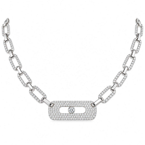 Messika Move Link Full Pave Diamond Necklace