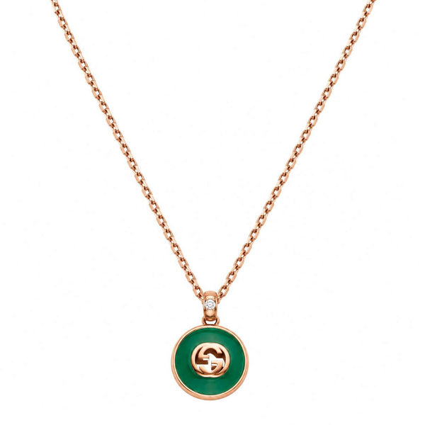 Gucci Interlocking G Agate Necklace