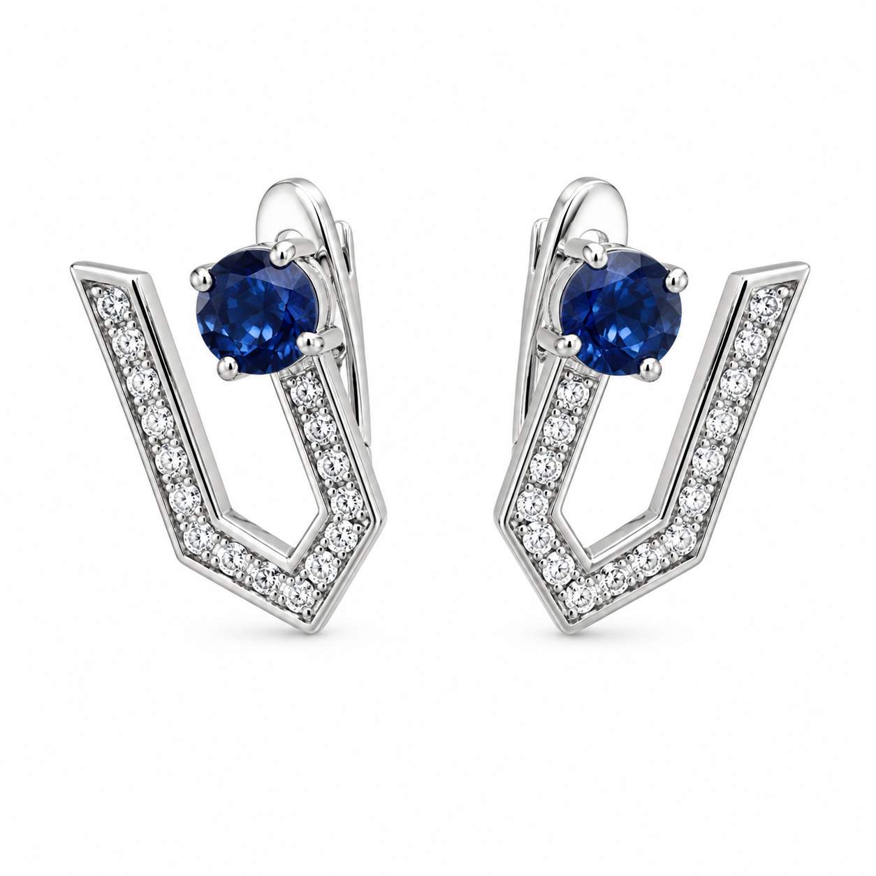 Sapphire & Diamond Earrings