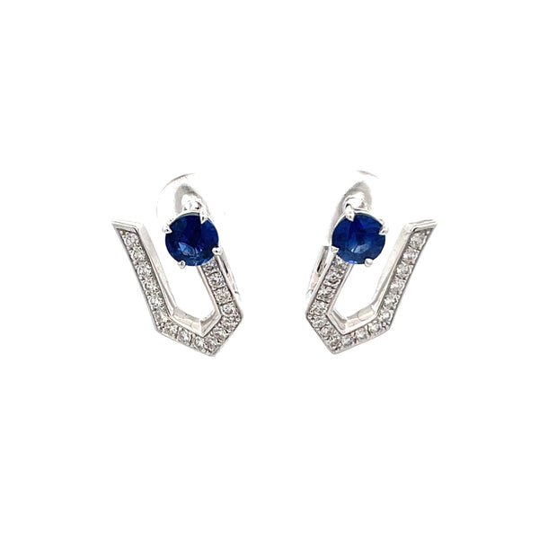 Blue Sapphire Fashion Earrings
