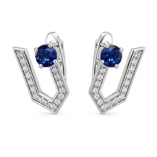 Sapphire & Diamond Earrings