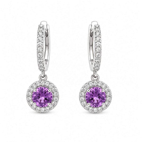 Pink Sapphire &Diamond Earrings