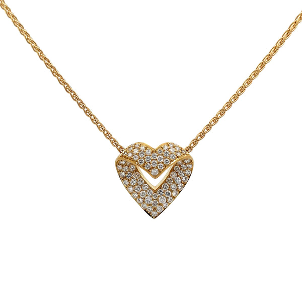 Diamond Heart Pendant Necklace