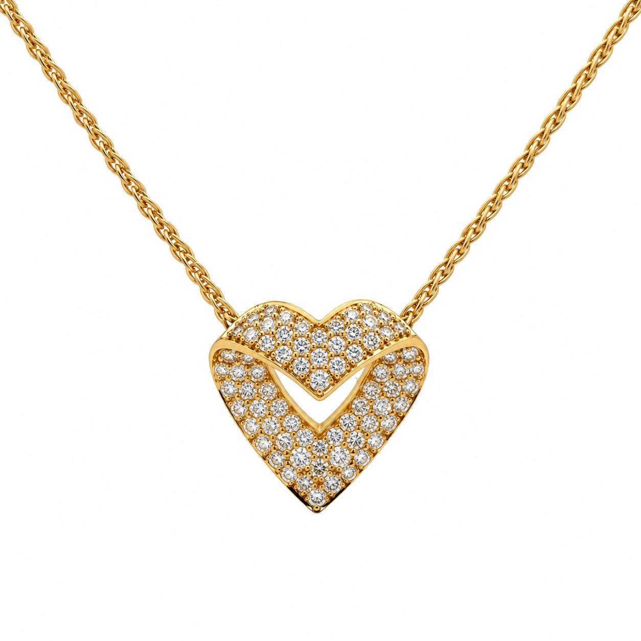 Diamond Heart Pendant Necklace