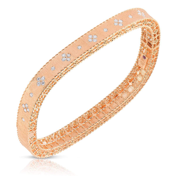 Roberto Coin Princess Satin Fleur De Lis Slim Bangle